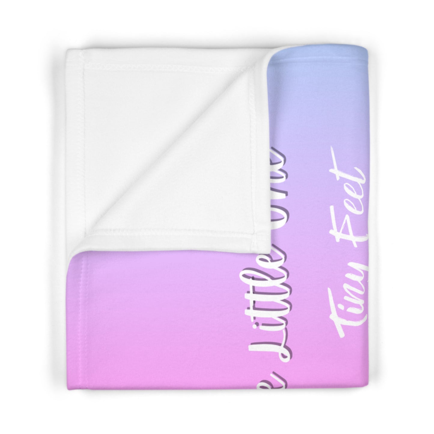 Welcome Little One Baby Blanket — Soft Fleece Newborn Gift (Tiny Feet, Tiny Hands)