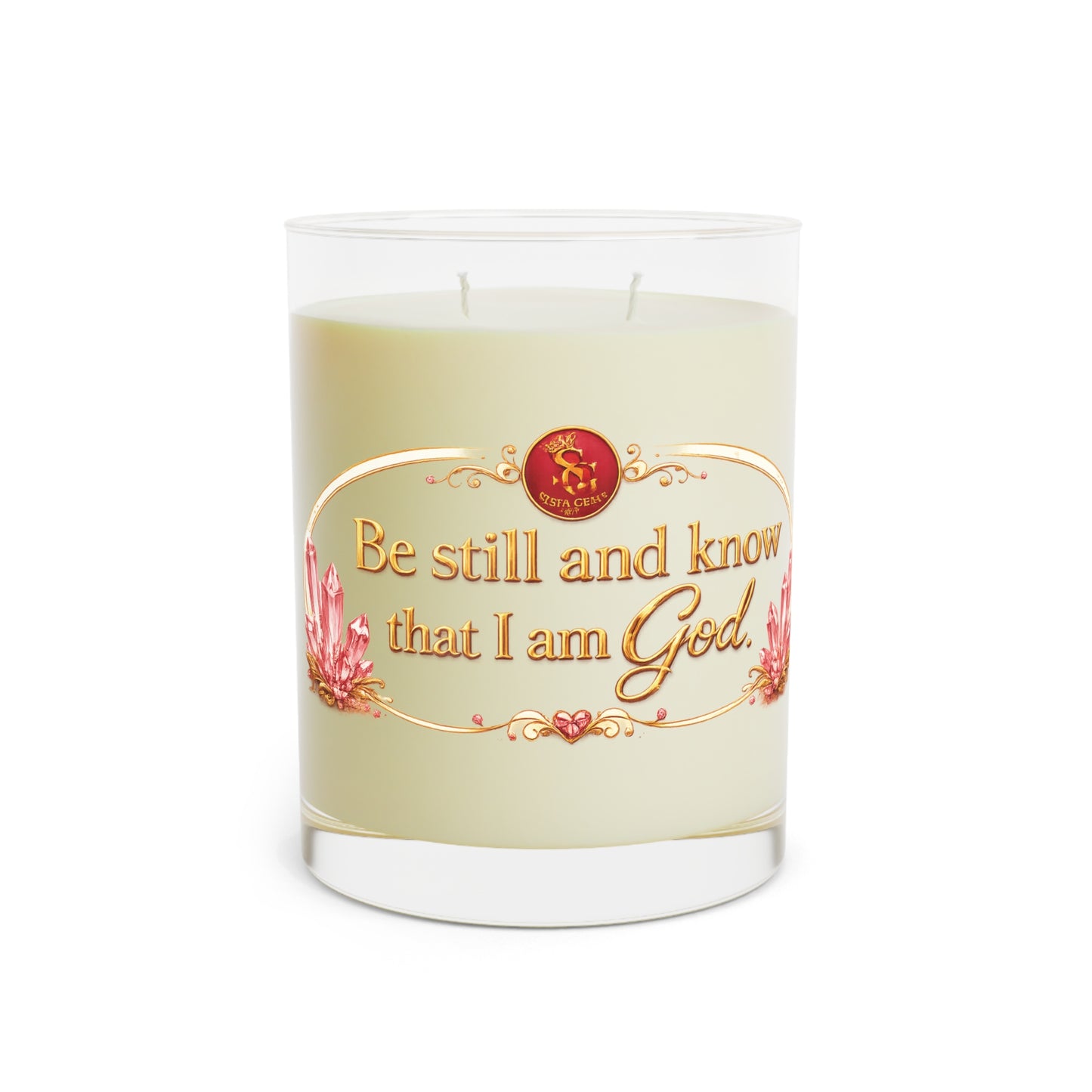 Be Still and Know I Am God Scented Candle — 11oz Glass Christian Candle