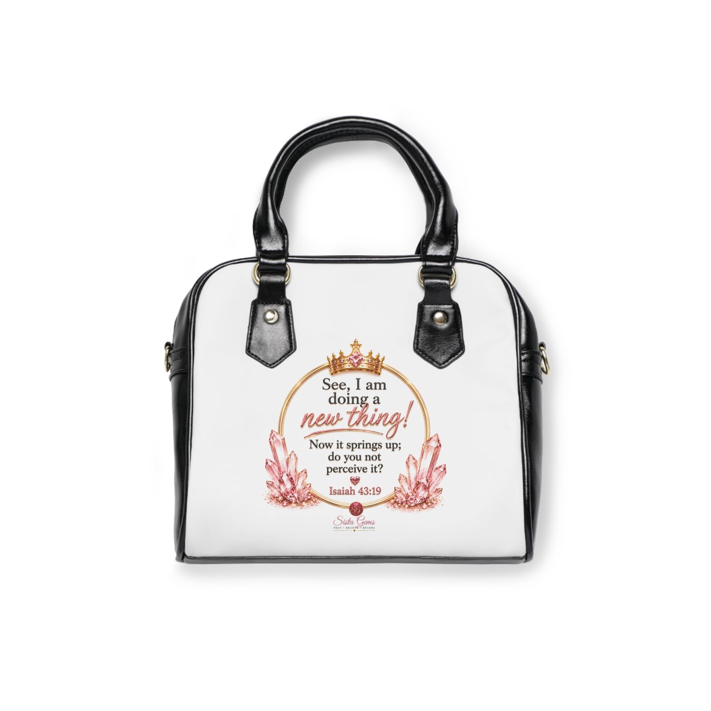 Shoulder Handbag — "Becoming: Loved, Chosen, Called" Inspirational Shoulder Handbag