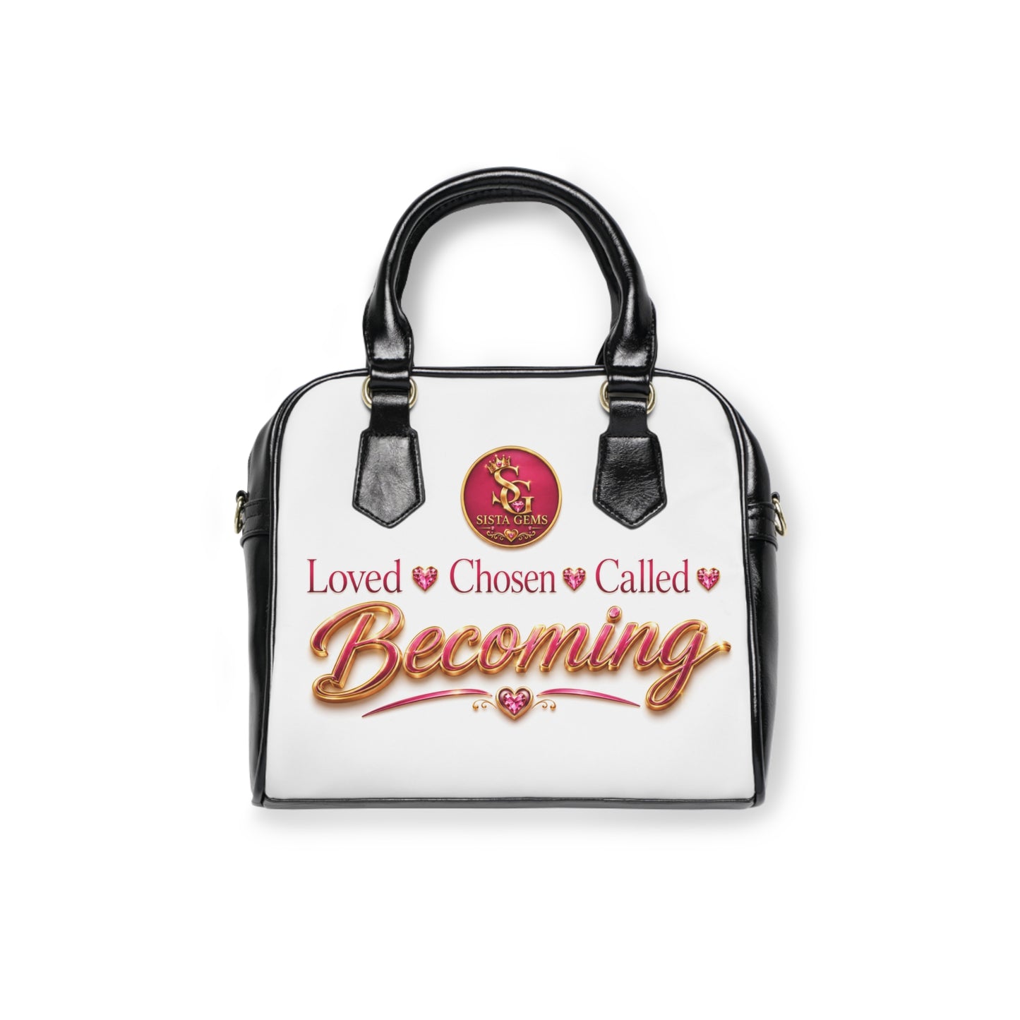 Shoulder Handbag — "Becoming: Loved, Chosen, Called" Inspirational Shoulder Handbag