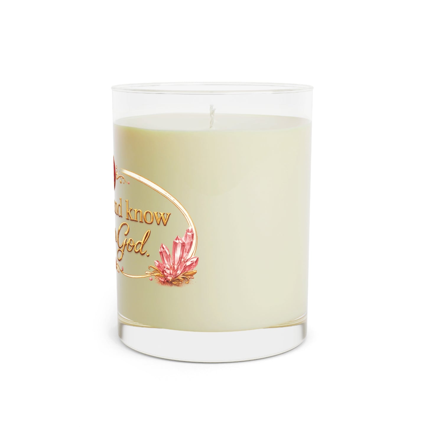 Be Still and Know I Am God Scented Candle — 11oz Glass Christian Candle
