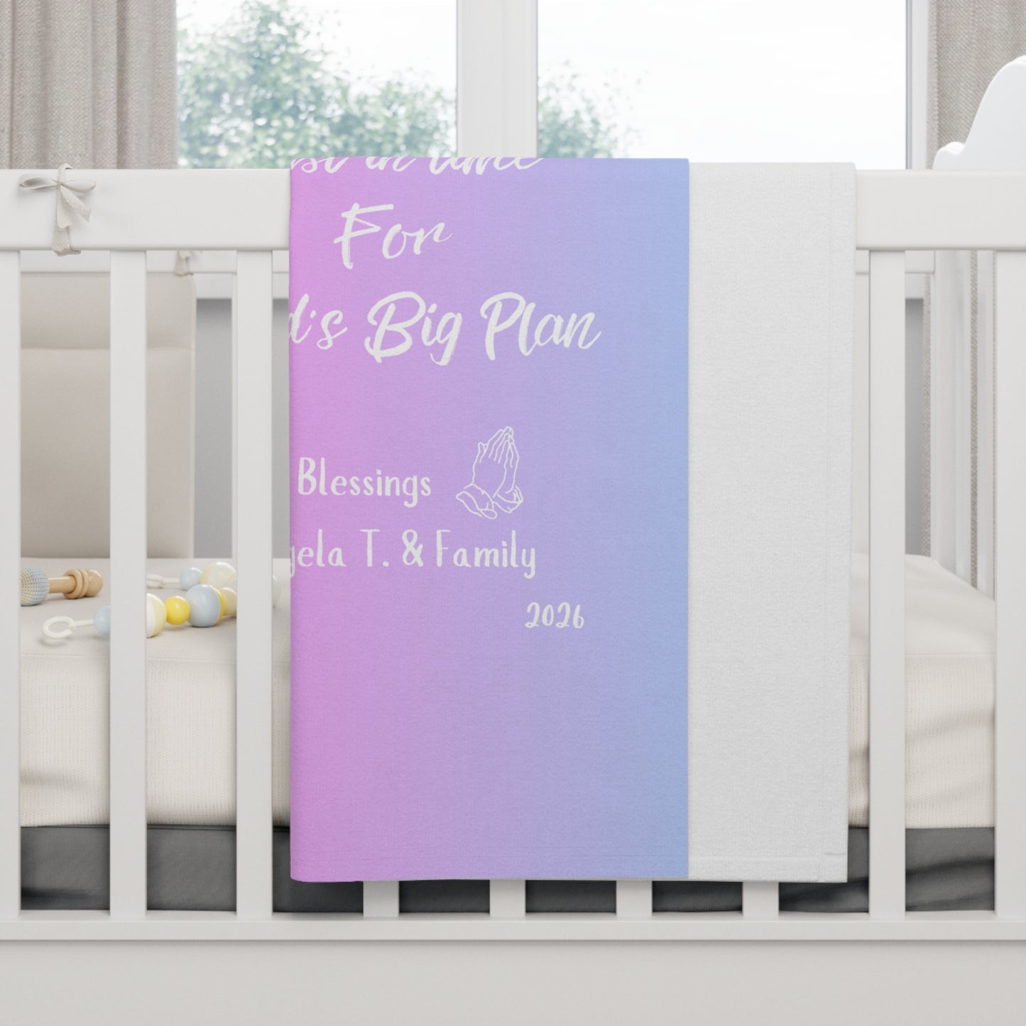 Welcome Little One Baby Blanket — Soft Fleece Newborn Gift (Tiny Feet, Tiny Hands)
