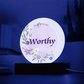 Worthy Acrylic Light-Wooden Base-Electric or Battery Operated