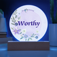 Worthy Acrylic Light-Wooden Base-Electric or Battery Operated