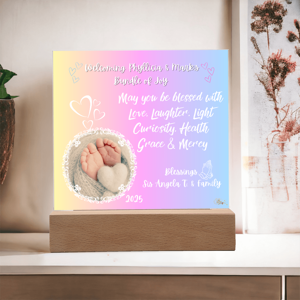 Welcome Bundle of Joy Acrylic Light