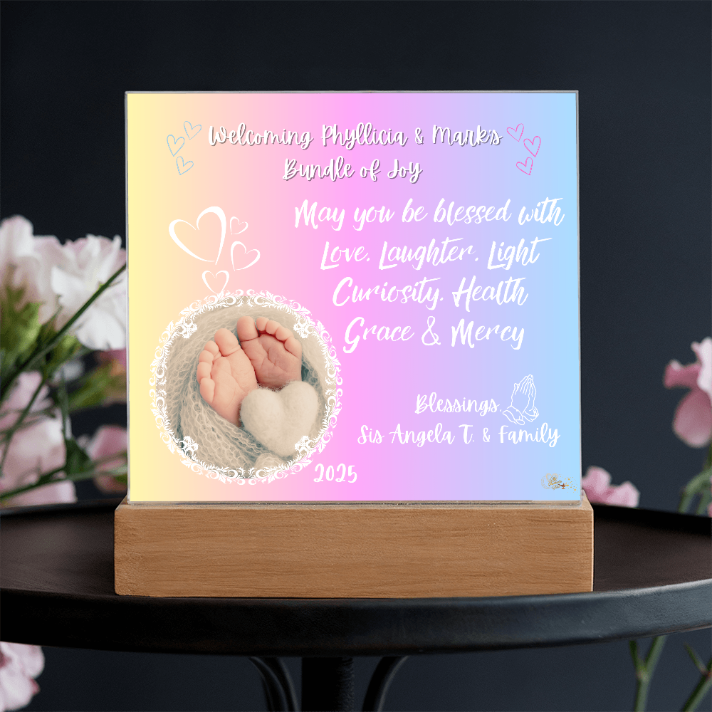 Welcome Bundle of Joy Acrylic Light